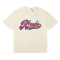 Rhude Retro Script Race Trust Logo Cream Oversized T‑Shirt