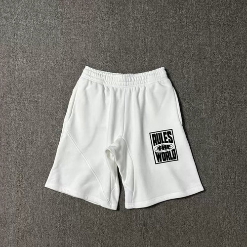 Corteiz "Rules The World" (RTW) Heavyweight Shorts - White