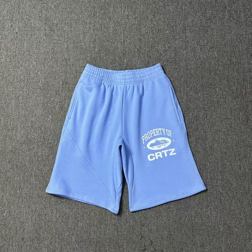 Corteiz "Property of CRTZ" Heavyweight Shorts blue