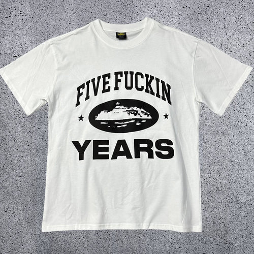 Corteiz "Five Fuckin Years" Anniversary T-Shirt – White