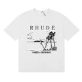 Rhude I Need A Getaway Beach Palm Tree Graphic White Oversized T‑Shirt ****