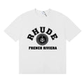 Rhude French Riviera Anchor Vintage Logo White Oversized T‑Shirt