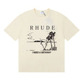 Rhude I Need A Getaway Beach Palm Tree Graphic Cream Oversized T‑Shirt