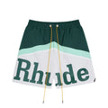 Rhude Color Block Logo Nylon Shorts