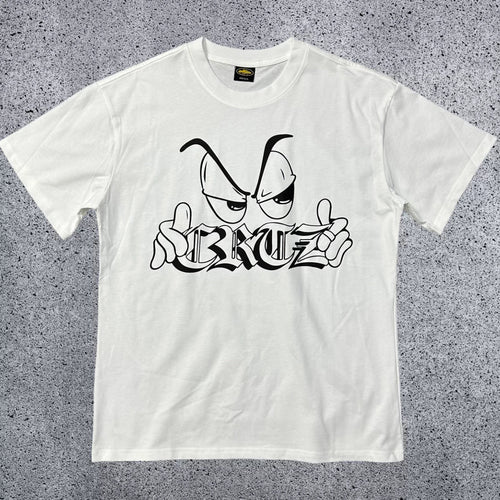 Corteiz "CRTZ" Cartoon Eyes Graphic T-Shirt – White | Authentic Streetwear