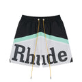 Rhude Color Block Logo Nylon Shorts